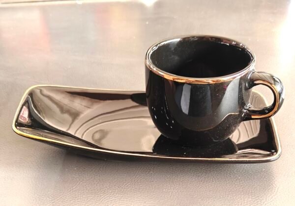 ARIANE CUP SAUCER 6+6 BLACK