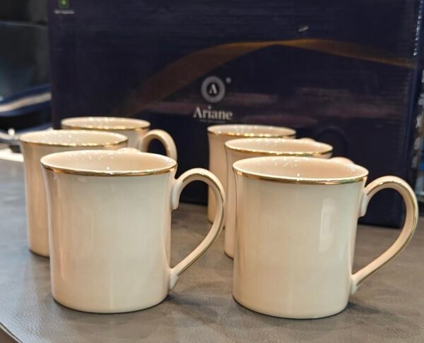 EMINENT DUSTY GREY TEA MUGS 6PC