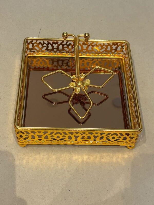 GOLD METAL TRI TISSUE HOLDER