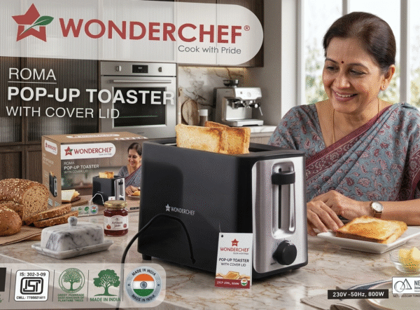 WONDERCHEF ROMA POP-UP TOASTER WITH COVER LID