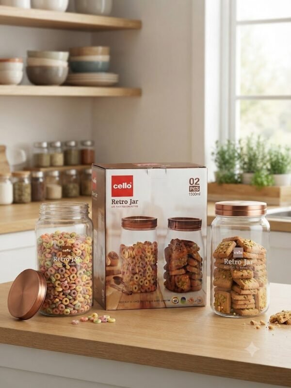 CELLO RETRO JAR 1500ml 2pcs