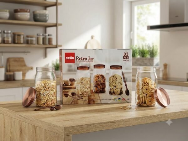CELLO RETRO JAR 1000ml 3pcs