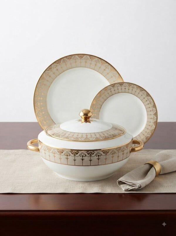 CLAYCRAFT BONCHINA DINNER SET 40PCS