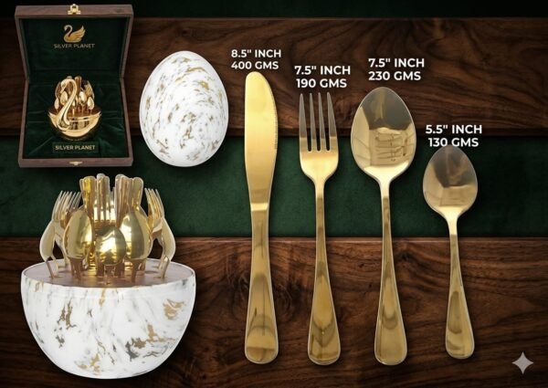 MARBLE EGG  CUTLERY SET