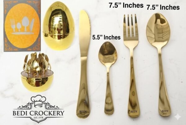 GOLDEN EGG CUTLRY SET