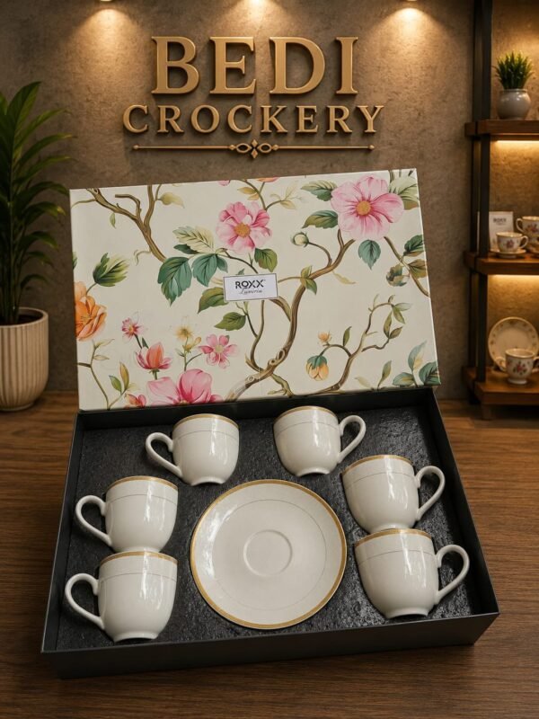 ROXX NATALIA GOLD CUP & SAUCER SET (2395)