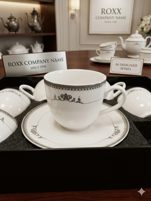 ROXX CECLIA GOLD CUP & SAUCER SET (6455)
