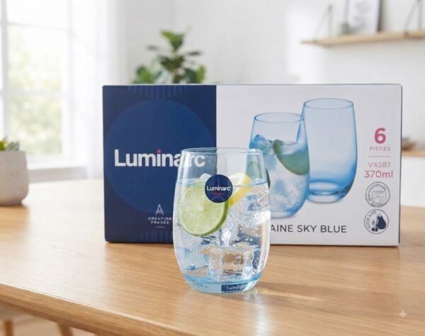 LUMINARC MAINE SKY BLUE GLASS 6 pcs (V4587)