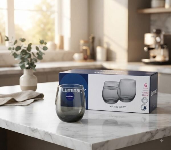 LUMINARC MAINE GREY WATER GLASS 6pcs (V2958)
