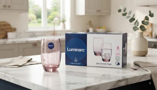 LUMINARC SALTO ICE PINK WATER GLASS 6pcs (J5385)