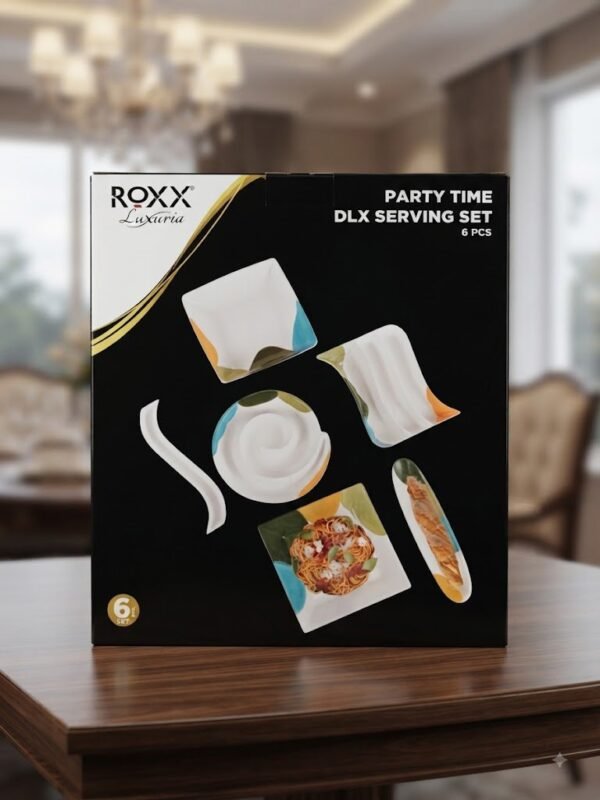 ROXX PARTY TIME DLX SERVING SET 6PCS