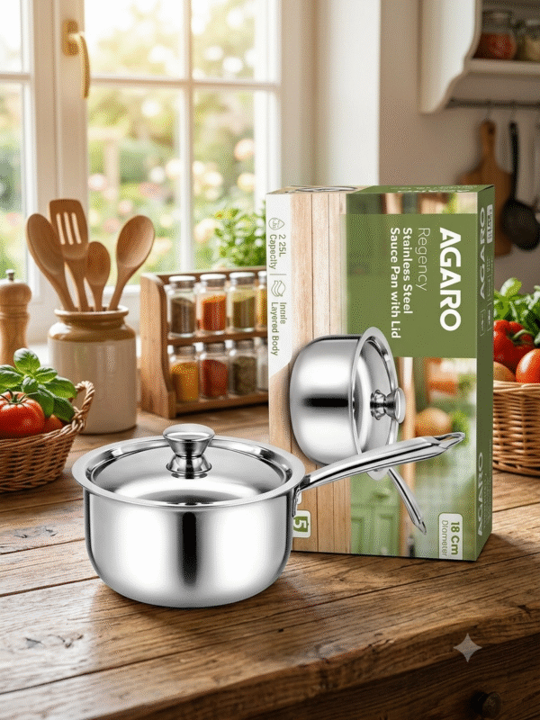 AGARO REGENCY TRIPLY STEEL TADKA PAN 13cm
