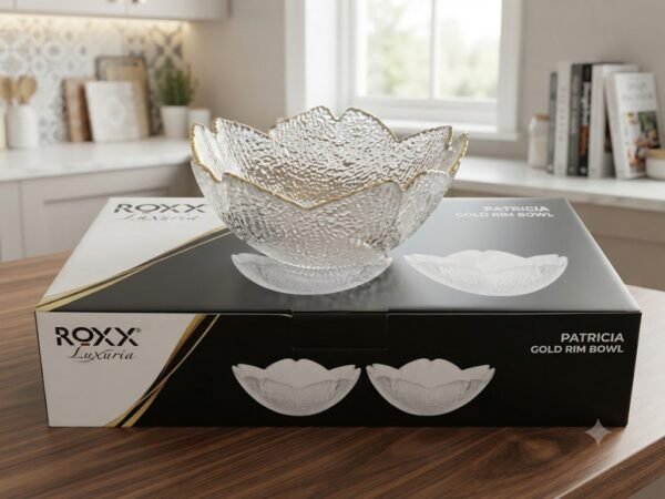 ROXX PARTICA GOLD RIM BOWL 2 PC (2693)
