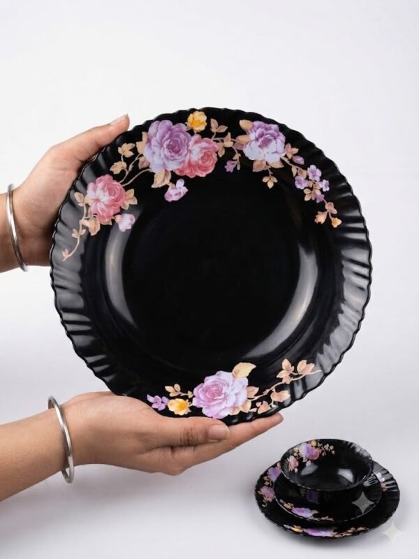 ADDOX BLACK DINNER SET 27PCS