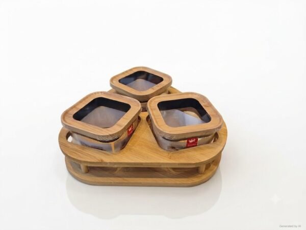 SQUARE CANDY 3 JAR (507S/L3/100)