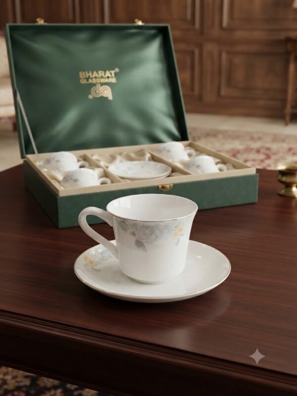 HOMETOUCH GOLD PLATED PORCELINA CUP SETS