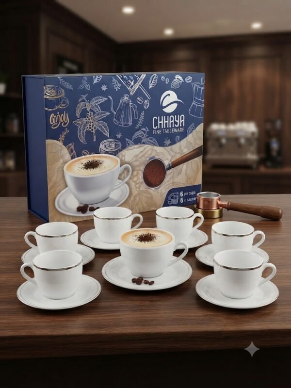 CHHAYA FINE  CUP & SAUCER SET 12PCS