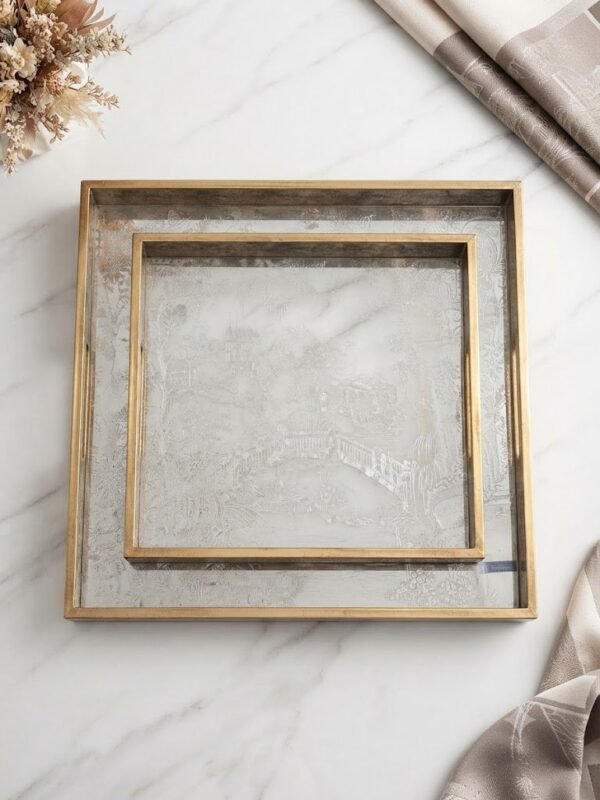 HI LUXE TRANSPARENT TRAY 2PC