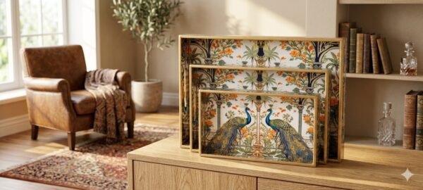 PEACOCK TRAY 3PC SET 2