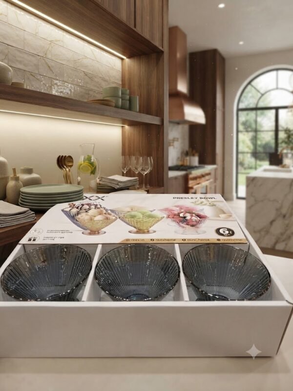 ROXX PRESLEY GREY BOWL 6PC