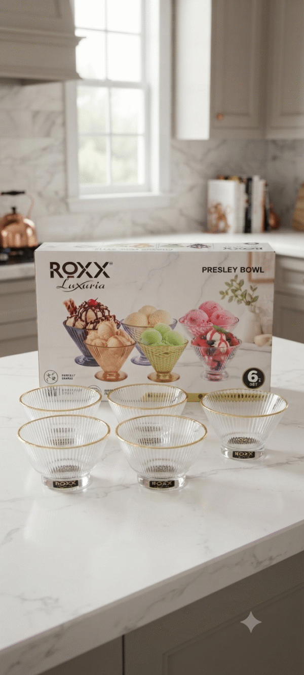 ROXX PRESLEY GOLDLINE BOWL SET 6PC (5793)