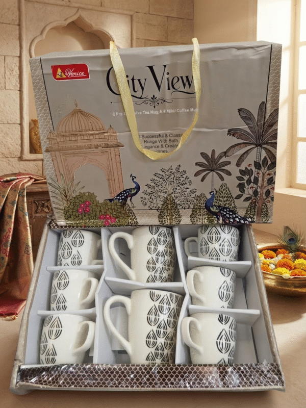 VENICE CITY VIEW 6 CUPS & 2 MUG SET