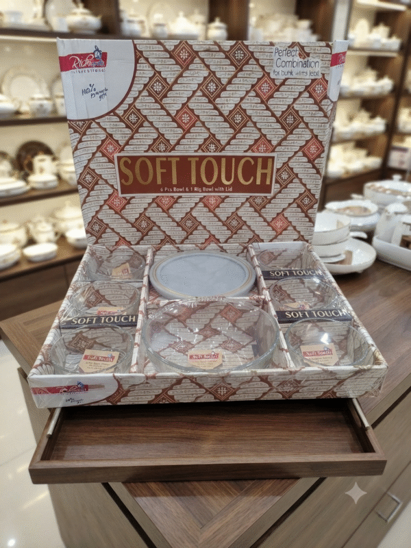RICHCRAFT SOFT TOUCH 6PC & 1 BIG BOWL WITH LID SET