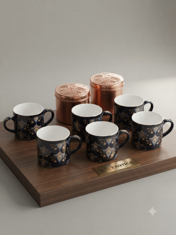 RICHCRAFT EXOTICA 6 PC CUPS WITH 2 DRY FRUIT JAR