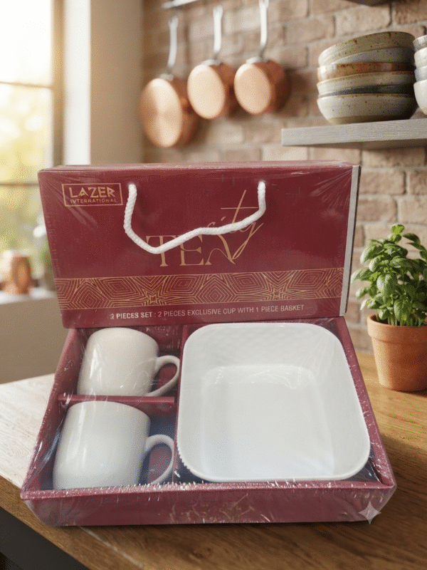 LAZER TEA CITY 2 PC CUPS WITH 1 PLATTER