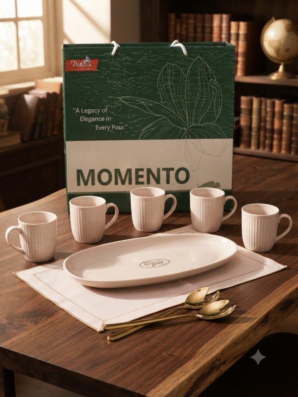 RICHCRAFT MOMENTO 6PC CUPS WITH 1PC PLATTER SET