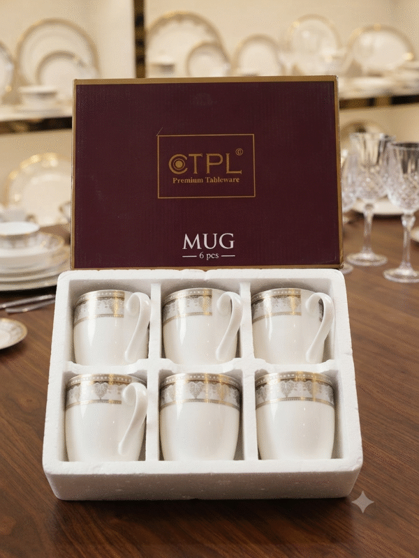 CTPL FLOWER WHITE CUP 6PC SET