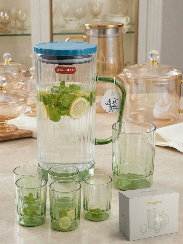 SHINEMAX LEMON GLASSES 7PC SET (GREEN)