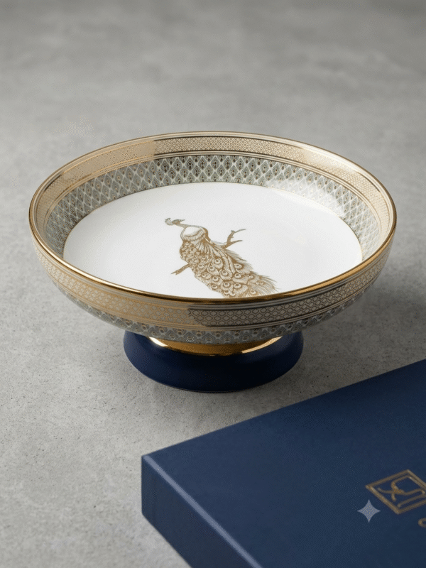 CLAYCRAFT PEACOCK FOOTED BOWL PLATTER